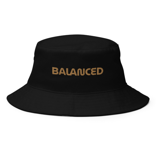 Black "Balanced" Bucket Hat